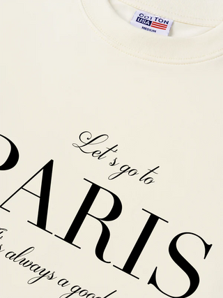 Áo Thun Relaxed Fit  City Let's go to Paris