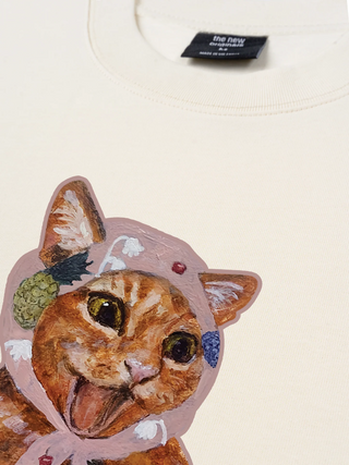 Áo Thun Relaxed Fit Crazy Cat