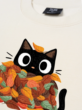 Áo Thun Relaxed Fit Autumn Vibes Purr-fect Autumn