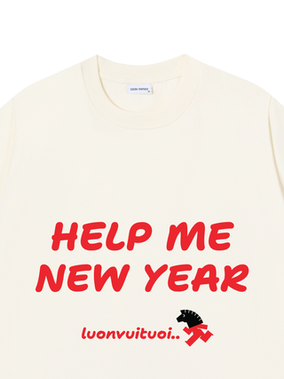 Áo Thun Relaxed Fit Help Me New Year