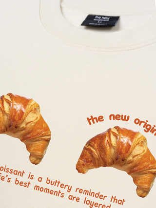 Áo Thun Relaxed Fit Croissant Quote