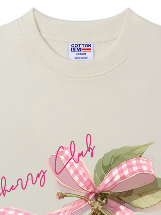 Áo Thun Relaxed Fit Cherry Club Pink Plaid