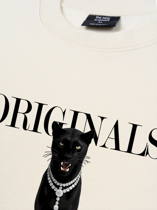 Áo Thun Relaxed Fit  Animal Mood Black Cat