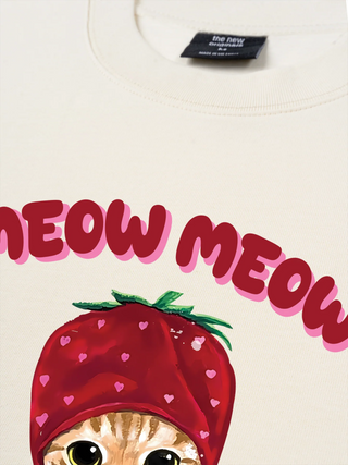 Áo Thun Relaxed Fit Meow Meow Strawberry