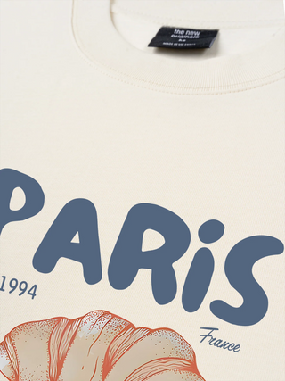 Áo Thun Relaxed Fit Sweet Pastry Paris Coissant