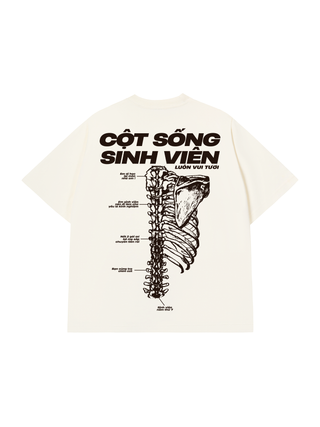Áo Thun Relaxed Fit Cột Sống Sinh Viên