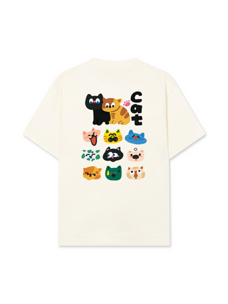 Áo Thun Relaxed Fit Side By Meow