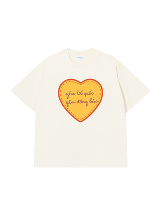 Áo Thun Relaxed Fit Yêu Nước Yêu Tổ Quốc, Yêu Đồng Bào