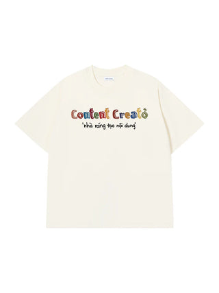 Áo Thun Relaxed Fit Content Creator Nhà Sáng Tạo Nội Dung