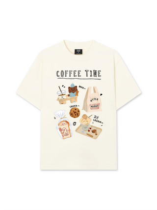 Áo Thun Relaxed Fit Sweet Pastry Coffee Time