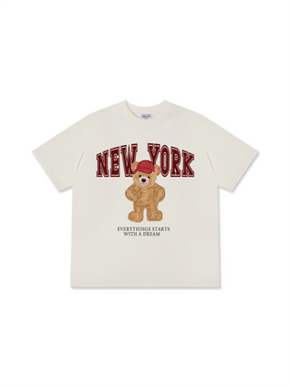 Áo Thun Relaxed Fit City New York Red Bear