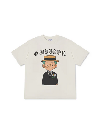 Áo Thun Relaxed Fit Idols Cartoon GD Peace Minusone