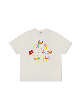 Áo Thun Relaxed Fit Việt Nam Độc Lập - Tự Do - Hạnh Phúc