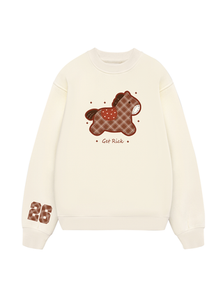 Plaid Horse Sweater