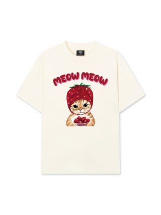 Áo Thun Relaxed Fit Meow Meow Strawberry