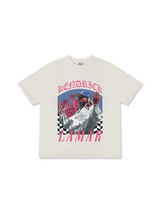 Áo Thun Relaxed Fit Rapper Kendrick Lamar Roses