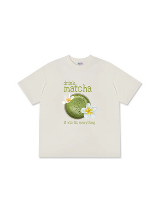 Áo Thun Relaxed Fit Daily Cup Matcha Will Fix Everything