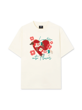 Áo Thun Relaxed Fit  Animal Mood Love Turr Into Flower