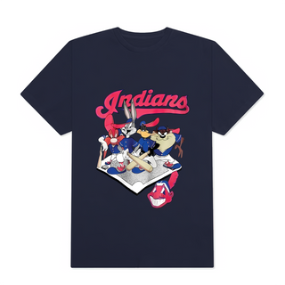 Áo Thun Oversize MLB Vintage Cleveland Guardians Looney Tunes