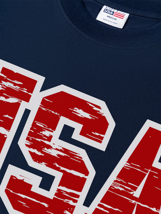 Áo Thun Relaxed Fit  USA Scratched Typo