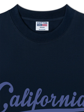 Áo Thun Relaxed Fit USA Califorinia Blue