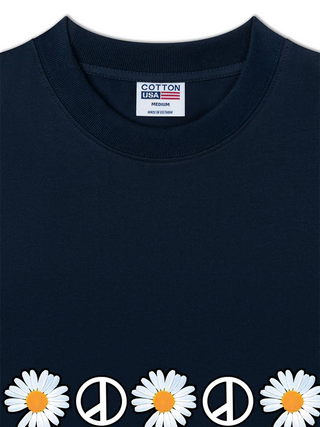 Áo Thun Relaxed Fit Floral With GD Chibi Daisy Flower