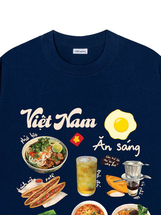 Áo Thun Relaxed Fit Việt Nam Sáng Ăn Gì