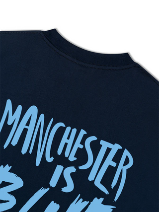 Áo Thun Relaxed Fit Soccer Manchester is Blue