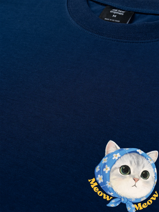 Áo Thun Relaxed Fit Cute Cat