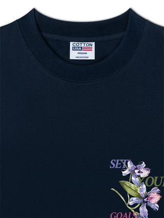 Áo Thun Relaxed Fit Floral Set Your Goals