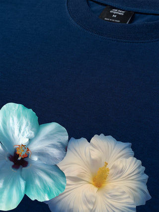 Áo Thun Relaxed Fit Summer Vibes Souble Blue Flower