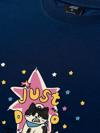 Áo Thun Relaxed Fit Cute Just Meow