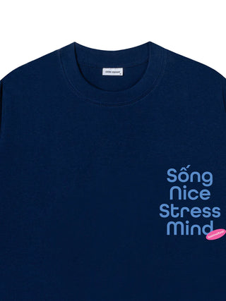 Áo Thun Relaxed Fit Nice Stress Mind