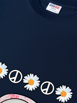 Áo Thun Relaxed Fit Floral With GD Chibi Daisy Flower