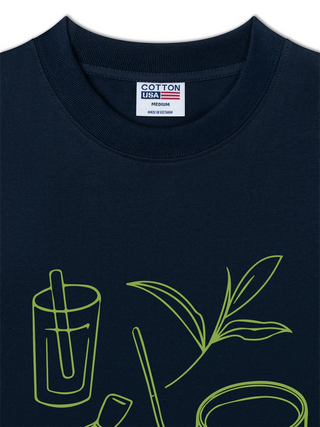 Áo Thun Relaxed Fit Daily Cup Matcha Club