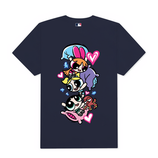 Áo Thun Oversize MLB The Powerpuff Girls Heart Pink