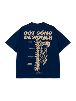 Áo Thun Relaxed Fit Cột Sống Designer