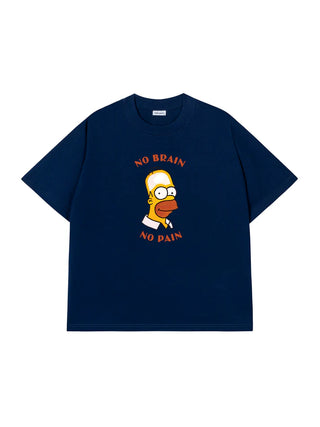 Áo Thun Relaxed Fit NO BRAIN NO PAIN