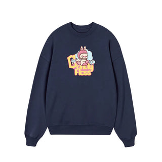 Áo sweater MLB Labubu Candy Floss Cleveland Guardians