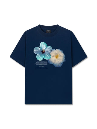 Áo Thun Relaxed Fit Summer Vibes Souble Blue Flower