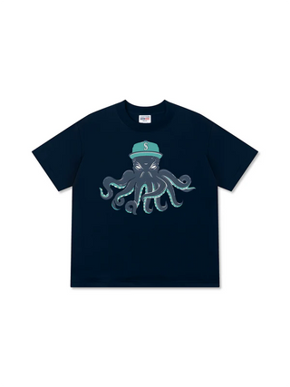 Áo Thun Relaxed Fit Baseball Green Octopus