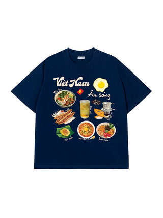 Áo Thun Relaxed Fit Việt Nam Sáng Ăn Gì