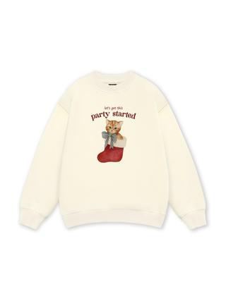 Xmas Cat Party Started Sweater