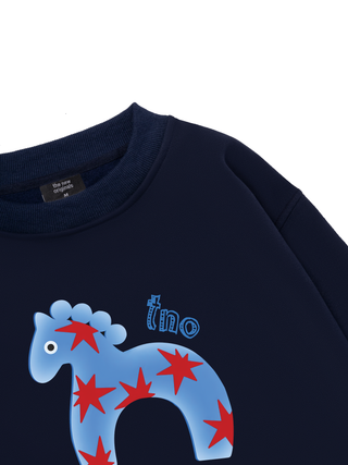 26 - Blue Horse Sweater