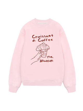 Croissant & Coffee For Breakfast Sweater