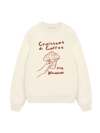 Croissant & Coffee For Breakfast Sweater