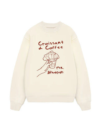 Croissant & Coffee For Breakfast Sweater