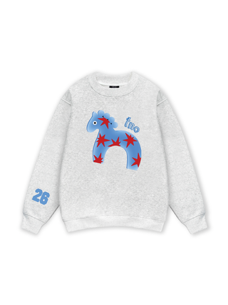 26 - Blue Horse Sweater