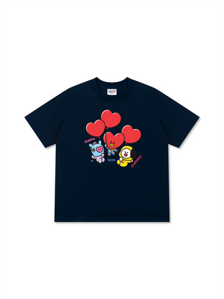 Áo Thun Relaxed Fit BT21 Love Mang Tata Chimmy