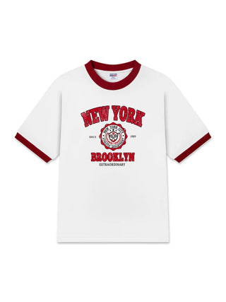 Áo Thun Ringer Relaxed Fit City New York Brooklyn